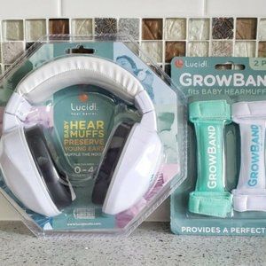 NEW Lucid HearMuffs Hearing Protection 0-4Yr White